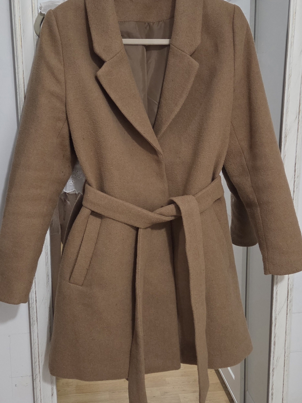 H&M Camel Belted Trench Coat
